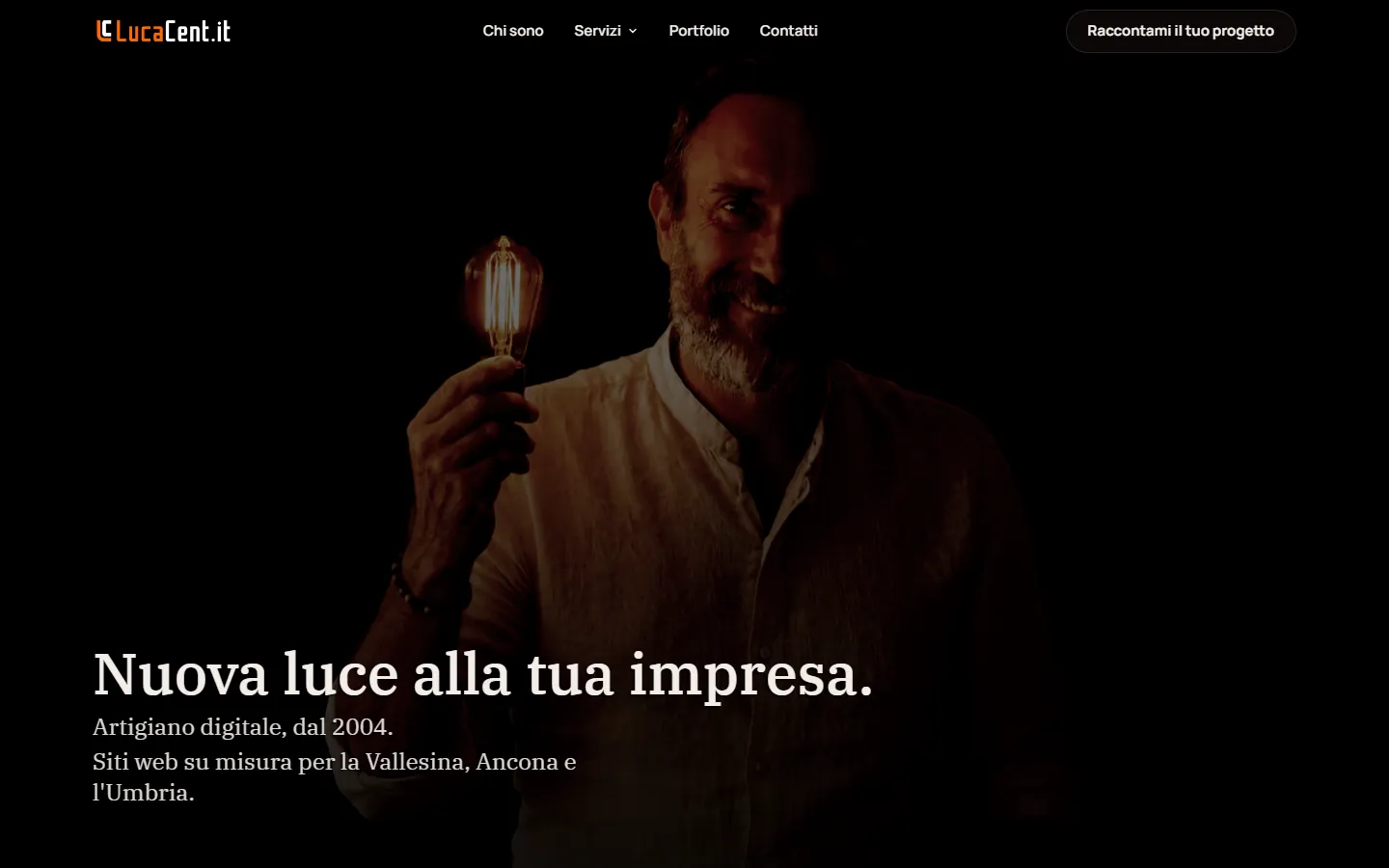 Screenshot del sito di LucaCent.it