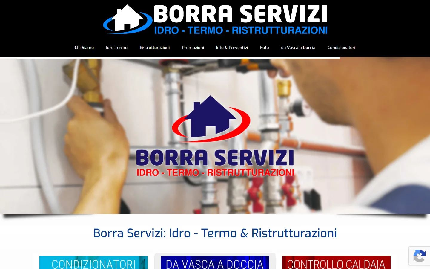 Screenshot del sito di Borra Servizi