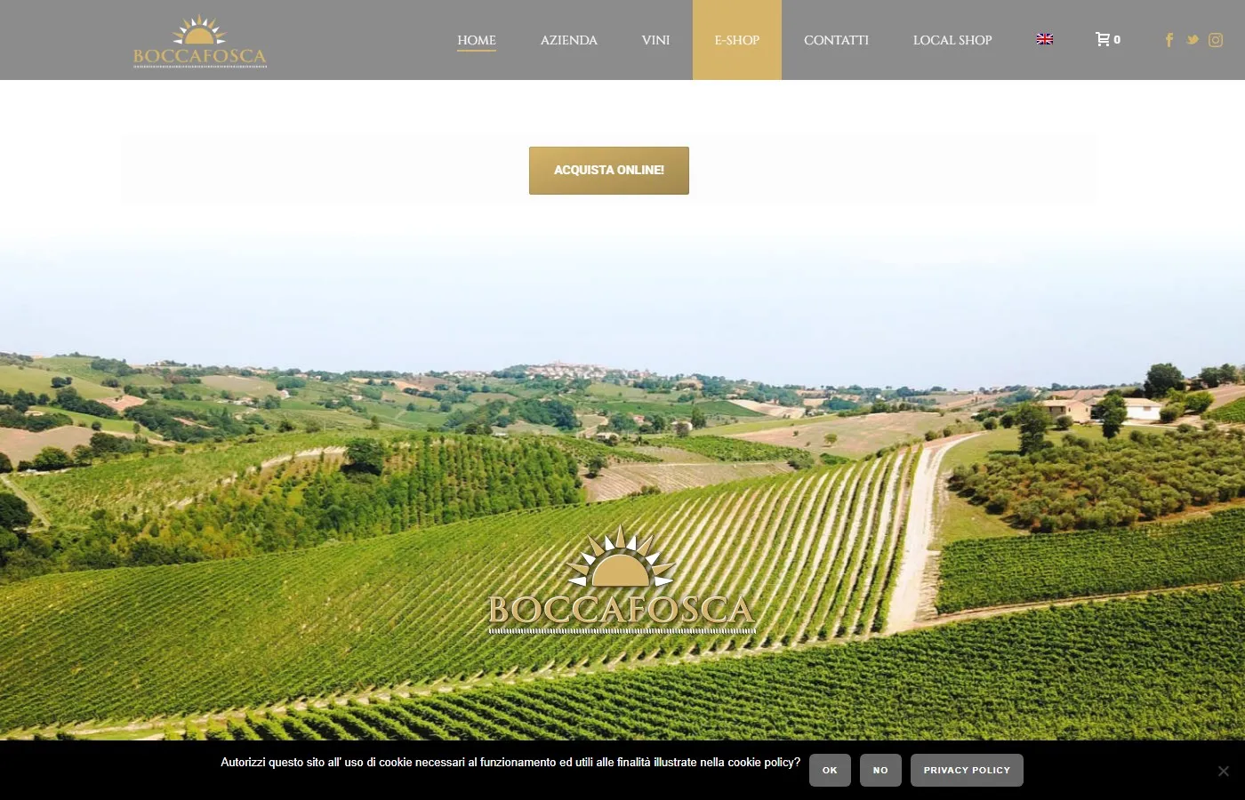 Screenshot del sito di Boccafosca