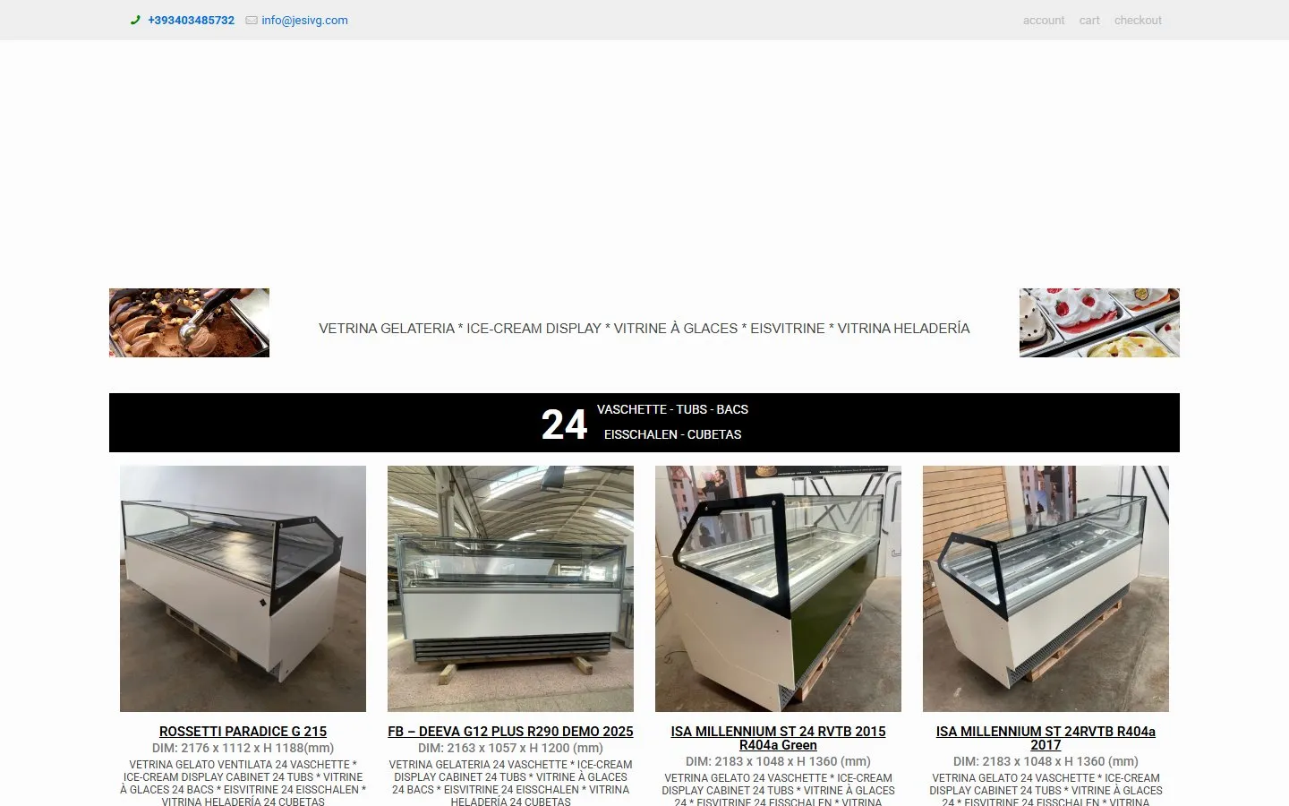 Screenshot del sito di JVG