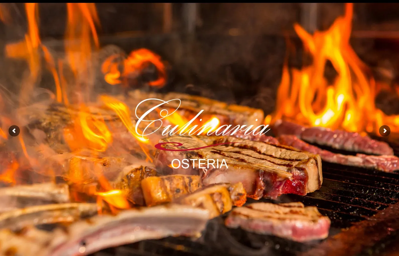 Screenshot del sito di Osteria Culinaria