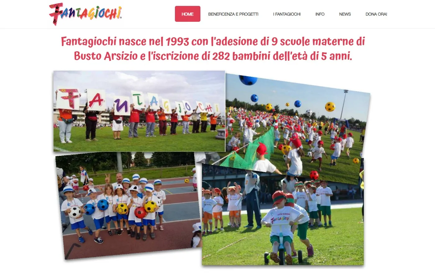 Screenshot del sito di Fantagiochi