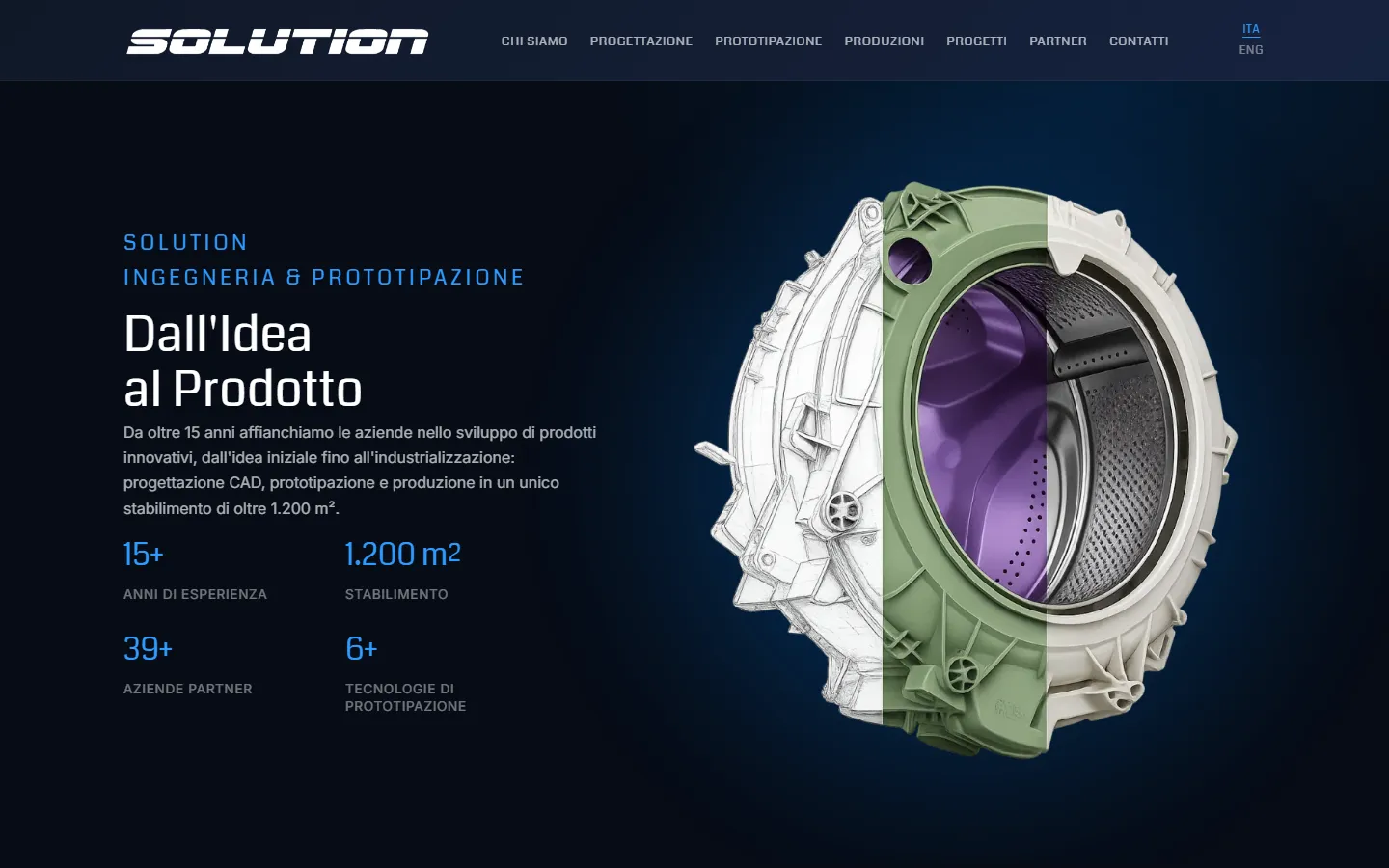 Screenshot del sito di Solution